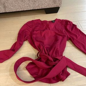 Ann Taylor long sleeve tie blouse size S
